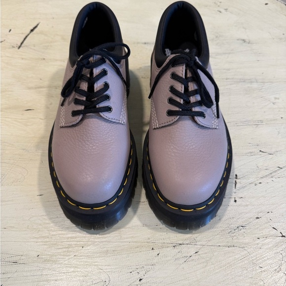 Dr. Martens 8053 Quad Beige Unisex Size 7/8 Platform Leather - Picture 2 of 9